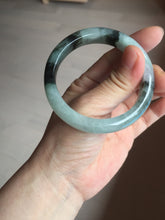 Load image into Gallery viewer, 53mm certified 100% natural Type A icy watery dark green brown jadeite jade bangle AH102-4492