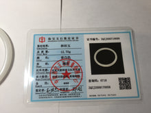 Load image into Gallery viewer, 53.5mm Certified 100% Natural white slim nephrite jade bangle HN138-9099
