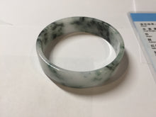 Load image into Gallery viewer, 50.8mm Certified type A 100% Natural sunny green/white/purple Little Wildflower thin square Jadeite Jade bangle PA252-6917