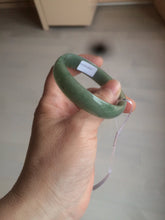 Load image into Gallery viewer, 51.6mm certified Type A 100% Natural oily dark green thin style Jadeite jade bangle AM72-2823
