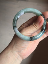 Load image into Gallery viewer, 53mm certified 100% natural Type A icy watery dark green brown jadeite jade bangle AH102-4492