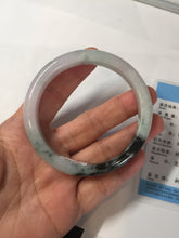 Load image into Gallery viewer, 57.2mm certified Type A 100% Natural icy watery light green sunny green purple Jadeite Jade bangle BQ64-5668