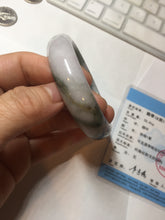 Load image into Gallery viewer, 54mm Certified Type A 100% Natural dark green purple(苏堤绕绿) Jadeite Jade bangle PC103-9161