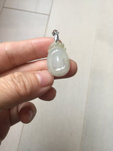 Load image into Gallery viewer, 100% Natural type A icy watery light green/clear Jadeite Jade seashell (福贝) pendant F149
