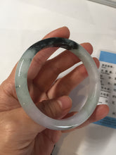 Load image into Gallery viewer, 57.2mm certified Type A 100% Natural icy watery light green sunny green purple Jadeite Jade bangle BQ64-5668