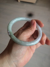 Load image into Gallery viewer, 57.6mm certificated Type A 100% Natural light green/dark green/purple slim round cut Jadeite Jade bangle BG53-2960