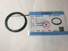 Load image into Gallery viewer, 61mm Certified Type A 100% Natural light green/blue/gray Guatemala slim round cut Jadeite bangle BP198-2051