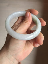 Load image into Gallery viewer, 56.4mm Certified Type A 100% Natural sunny green/white Jadeite Jade bangle BP51-3875