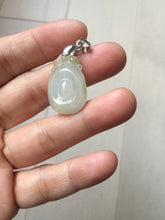Load image into Gallery viewer, 100% Natural type A icy watery light green/clear Jadeite Jade seashell (福贝) pendant F149