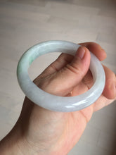 Load image into Gallery viewer, 56.4mm Certified Type A 100% Natural sunny green/white Jadeite Jade bangle BP51-3875