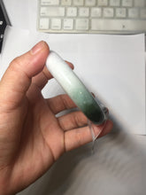 Load image into Gallery viewer, 54mm Certified 100% natural Type A olive green/white/purple/brown(FU LU SHOU) chubby jadeite jade bangle AX96-(5190)