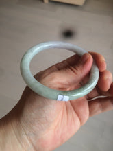 Load image into Gallery viewer, 57.6mm certificated Type A 100% Natural light green/dark green/purple slim round cut Jadeite Jade bangle BG53-2960