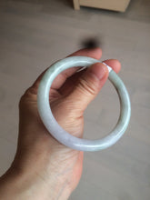 Load image into Gallery viewer, 57.6mm certificated Type A 100% Natural light green/dark green/purple slim round cut Jadeite Jade bangle BG53-2960