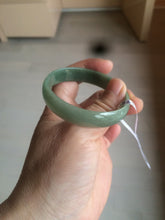 Load image into Gallery viewer, 51.6mm certified Type A 100% Natural oily dark green thin style Jadeite jade bangle AM73-2825