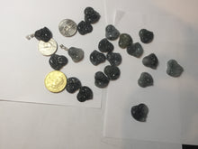 Load image into Gallery viewer, 100% Natural type A black white(Wuji 乌鸡, Shuimo 水墨) small happy Buddha (拇指佛) jadeite Jade pendant group PB44
