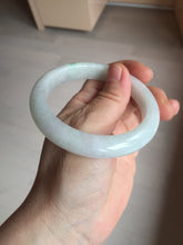 Load image into Gallery viewer, 56.8mm Certified Type A 100% Natural sunny green/white Jadeite Jade bangle BP50-3874