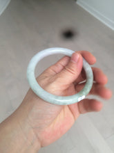 Load image into Gallery viewer, 57.6mm certificated Type A 100% Natural light green/dark green/purple slim round cut Jadeite Jade bangle BG53-2960