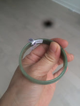 Load image into Gallery viewer, 51.6mm certified Type A 100% Natural oily dark green thin style Jadeite jade bangle AM73-2825