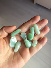 Load image into Gallery viewer, 100% Natural type A icy watery sunny green jadeite Jade bamboo/blessing melon pendant BM56