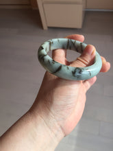 Load image into Gallery viewer, 58mm certified Type A 100% Natural light green/blue/dark green bamboo forest Jadeite Jade bangle BK132-(5294)