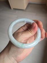 Load image into Gallery viewer, 56.8mm Certified Type A 100% Natural sunny green/white Jadeite Jade bangle BP50-3874