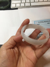 Load image into Gallery viewer, 51.7mm Certified type A 100% Natural white thin Jadeite Jade bangle PB267-1025