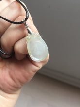 Load image into Gallery viewer, 100% Natural type A icy watery light green/clear Jadeite Jade seashell (福贝) pendant F149