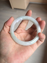 Load image into Gallery viewer, 56.8mm Certified Type A 100% Natural sunny green/white Jadeite Jade bangle BP50-3874