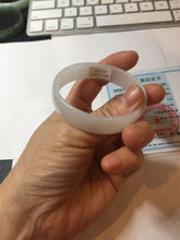 Load image into Gallery viewer, 51.7mm Certified type A 100% Natural white thin Jadeite Jade bangle PB267-1025