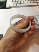 Load image into Gallery viewer, 51.7mm Certified type A 100% Natural white thin Jadeite Jade bangle PB267-1025