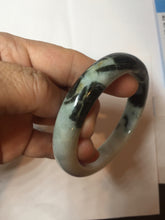 Load image into Gallery viewer, 58.6mm certified 100% natural type A certified dark green/purple/white jadeite jade bangle PH210-6233
