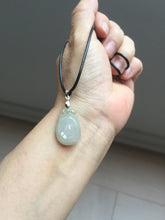 Load image into Gallery viewer, 100% Natural type A icy watery light green/clear Jadeite Jade seashell (福贝) pendant F149