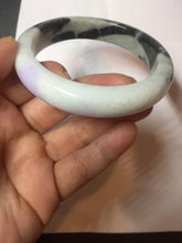 Load image into Gallery viewer, 58.6mm certified 100% natural type A certified dark green/purple/white jadeite jade bangle PH210-6233