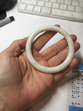 Load image into Gallery viewer, 57mm Certified Type A 100% Natural sunny green/white(白底青) Jadeite Jade bangle PE39-2852
