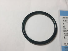 Load image into Gallery viewer, 59.5mm Certified Type A 100% Natural dark green/blue/gray Guatemala slim round cut Jadeite bangle BP200-5524