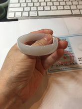 Load image into Gallery viewer, 51.7mm Certified type A 100% Natural white thin Jadeite Jade bangle PB267-1025