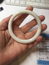 Load image into Gallery viewer, 57mm Certified Type A 100% Natural sunny green/white(白底青) Jadeite Jade bangle PE39-2852