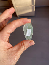 Load image into Gallery viewer, Certified type A 100% Natural icy watery green Jadeite Jade leaf pendant BH59-5-2611