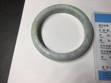 Load image into Gallery viewer, 59mm Certified Type A 100% Natural sunny green purple Jadeite Jade bangle BP39-1184