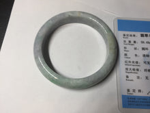Load image into Gallery viewer, 59mm Certified Type A 100% Natural sunny green purple Jadeite Jade bangle BP39-1184