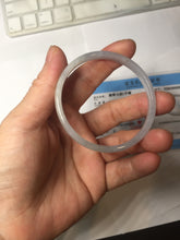 Load image into Gallery viewer, 50mm Certified Type A 100% Natural icy watery light purple white slim Jadeite Jade bangle PJ53-2054