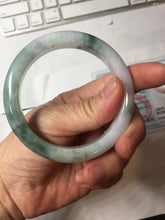 Load image into Gallery viewer, 54.5mm Certified 100% natural Type A Watermelon Rind Green & Light Purple jadeite jade bangle PH242-0177