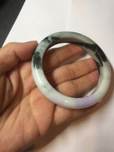 Load image into Gallery viewer, 58.6mm certified 100% natural type A certified dark green/purple/white jadeite jade bangle PH210-6233
