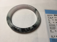 Load image into Gallery viewer, 60.2mm certified Type A 100% Natural icy watery light green sunny green purple Jadeite Jade bangle BQ66-5664