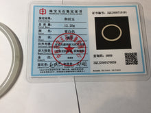 Load image into Gallery viewer, 58mm Certified 100% Natural icy watery white gray pink slim nephrite jade bangle HN135-9191