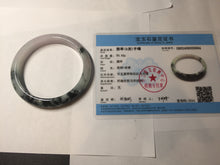 Load image into Gallery viewer, 60.2mm certified Type A 100% Natural icy watery light green sunny green purple Jadeite Jade bangle BQ66-5664