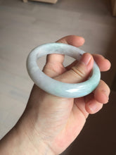 Load image into Gallery viewer, 56.5mm certified 100% natural type A white/light green white purple jadeite jade bangle AH100-0545
