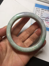 Load image into Gallery viewer, 59mm Certified Type A 100% Natural sunny green purple Jadeite Jade bangle BP40-1180