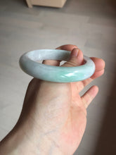 Load image into Gallery viewer, 56.5mm certified 100% natural type A white/light green white purple jadeite jade bangle AH100-0545