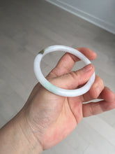 Load image into Gallery viewer, 55.8mm certified 100% natural white sunny green purple slim round cut jadeite jade bangle BL90-4666